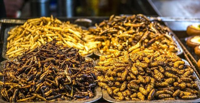 丽江人偏爱吃虫,竹虫子、水蜻蜓无一不成桌上