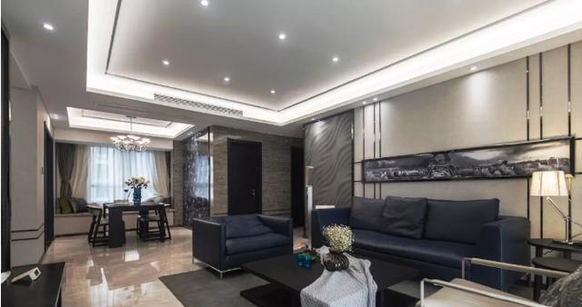 沈阳140平黑白灰现代港式风装修效果图