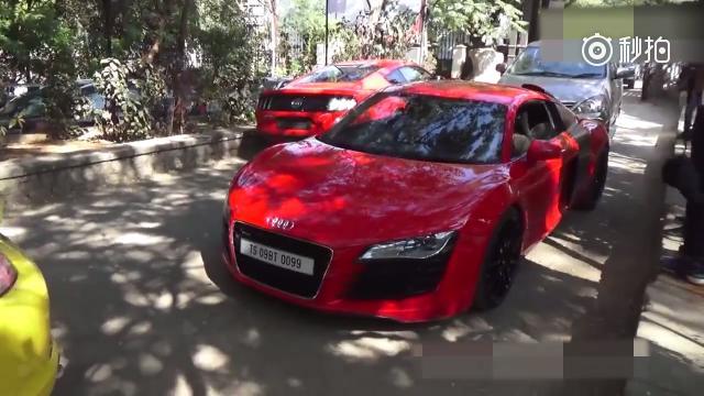 奥迪R8疯狂炸街暴走 开跑车要的就是这暴脾气