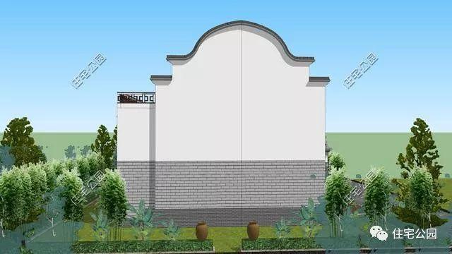 8x11米新农村别墅,前后采光经典中式民居风,2