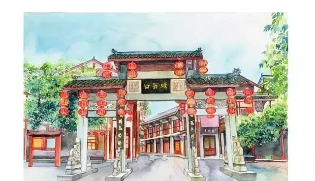 华灯初上的磁器口，烟火缭绕间的迷人