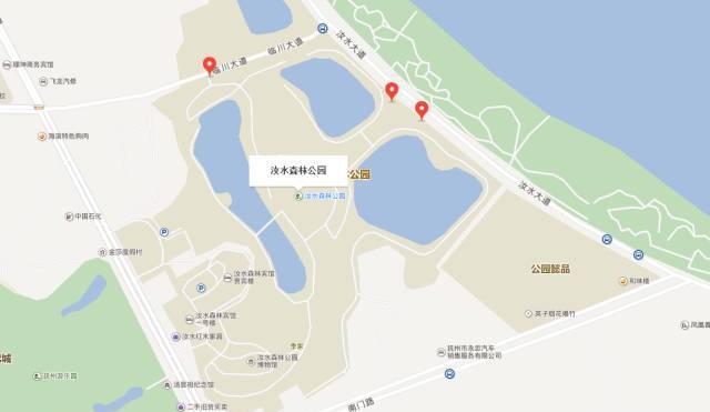 旅游线路:抚州火车站乘公交9路(汝水公园站下)即可到达.