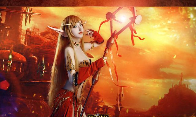 美女COS魔兽血精灵辛多雷 可爱迷人诱惑难挡