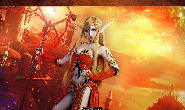 美女cos魔兽血精灵辛多雷 可爱迷人诱惑难挡