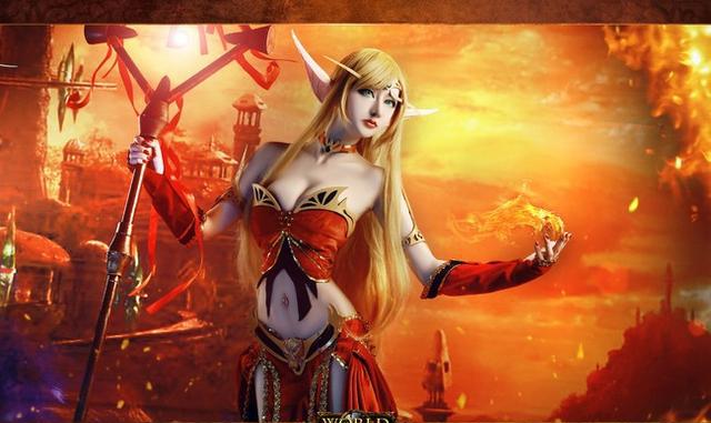 美女cos魔兽血精灵辛多雷 可爱迷人诱惑难挡