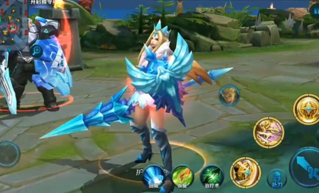 王者荣耀 网友爆料雅典娜新皮肤冰冠女神3D建模视角 好大的粗腿