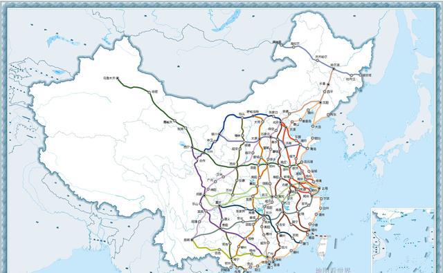 2020高铁地图高清版,中国高铁图高清版大图 八纵八横高铁线路图总图(以国家测绘局标准地图作底图,重新制作新图.