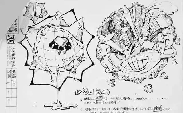 设计素描、创意速写教程,为校考的你们全部奉