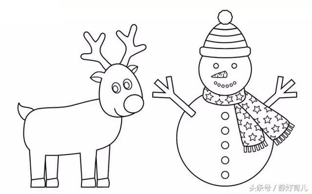 这几款幼儿圣诞主题简笔画,家长老师请收好!宝宝创作简单又漂亮