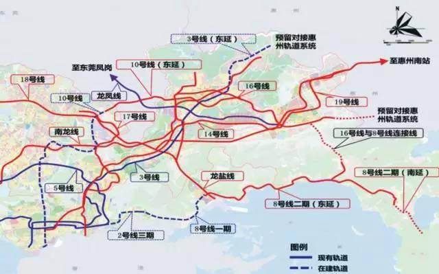 深圳接驳惠阳大亚湾的地铁14号线、南坪快速