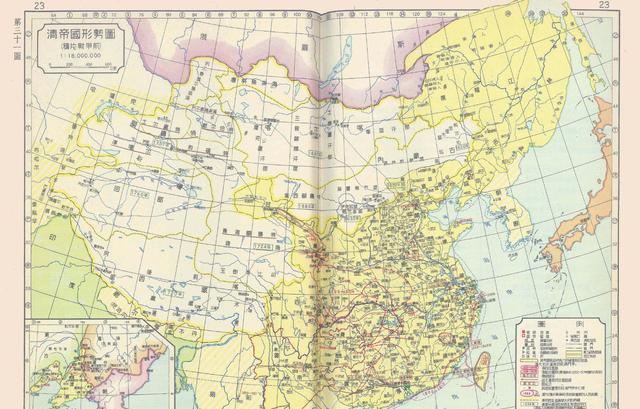 1955年版中国历史地图，此版唐朝疆域是我见过最大的，直达里海