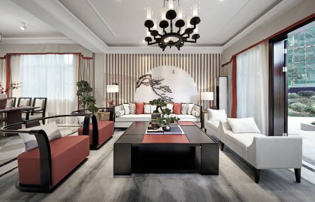 28款奢华新中式客厅设计,让你享受古典与现代结合的美