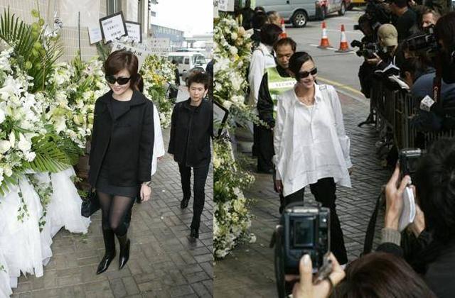 梅艳芳葬礼,娱乐圈艺人都为之默哀,可只有他们两个是面带微笑