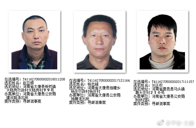 以下网上在逃人员,别再躲逃了,太康警方喊你回