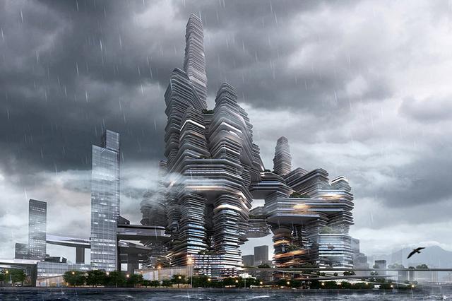 未来城市长什么样,来看深圳湾超级城市—"云中城市"