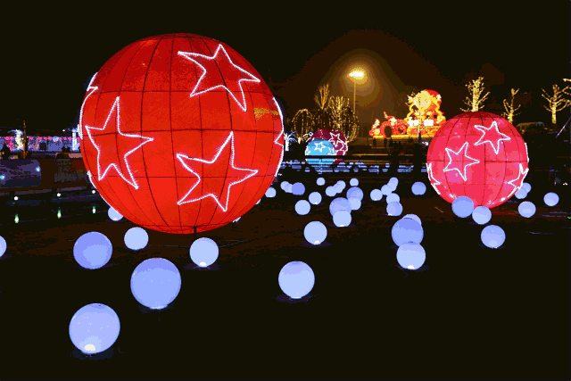 雍湖上元观灯,赋得华灯清波映古城,有记|古城|彩灯