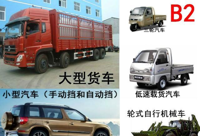 b2,可以驾驶大型货车和c1,m,才五种,大货车司机不过如此.