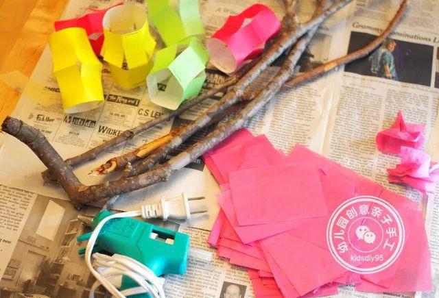 幼儿园新年手工集合:灯笼鞭炮樱花树等,五个教