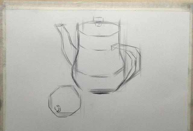 素描零基础入门系列教程06(起稿的三大步骤)—学不会