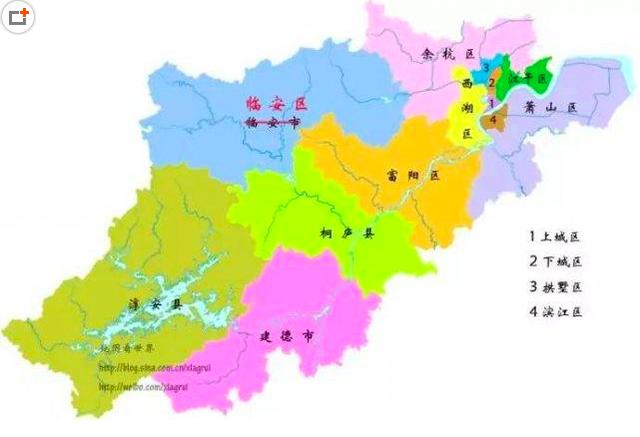 调整后,杭州辖 10 区,2 县,1 县级市,市区面积一下子扩大 64%,达到