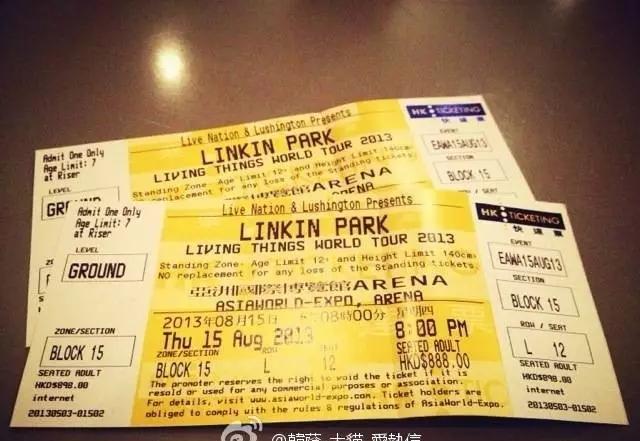 很荣幸，我们看过一场Linkin Park的演唱会