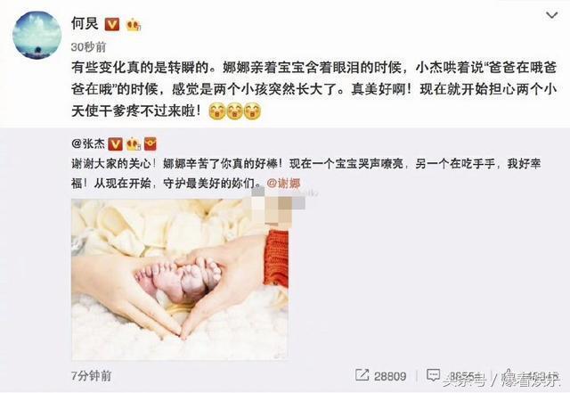 谢娜生双胞胎,李小璐报喜也怀了双胞胎,网友质问孩子是谁的?