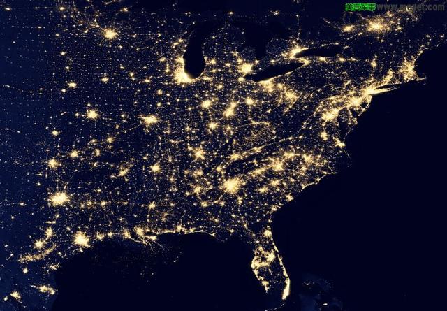 nasa公布的地球夜间灯光分布图一眼看出中国的发展