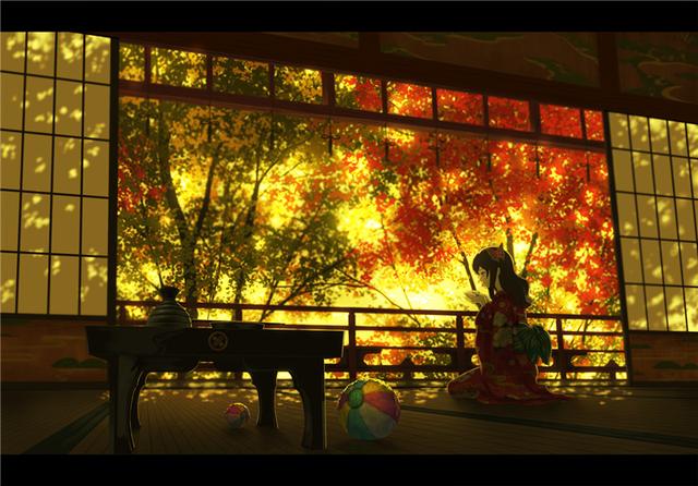 天微凉，秋天少女动漫图片合集