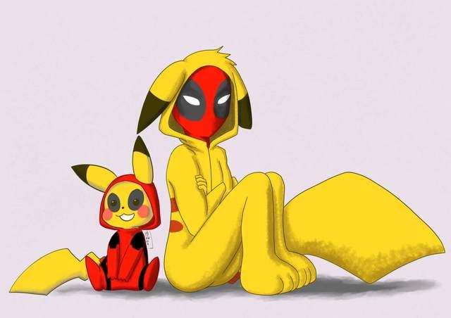 死侍皮卡丘!把这两者放在一起竟然毫无违和感