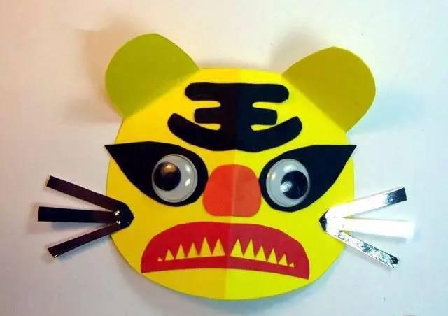 机智活泼的纸老虎,儿童手工创作