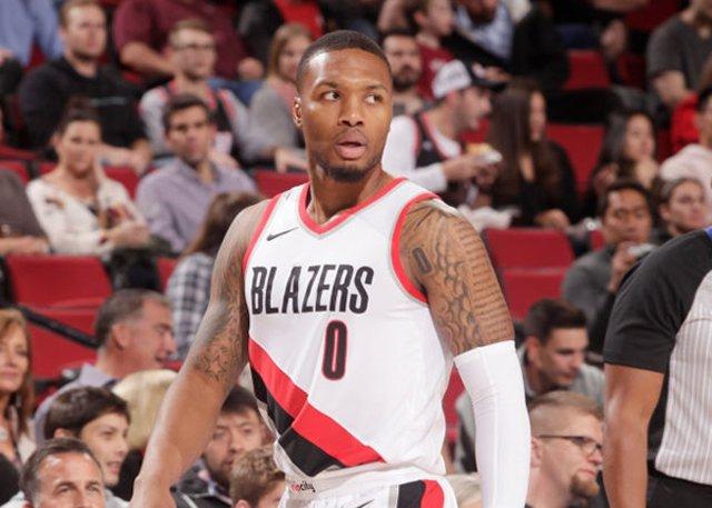 利拉德将缺席球队今天与老鹰的比赛!