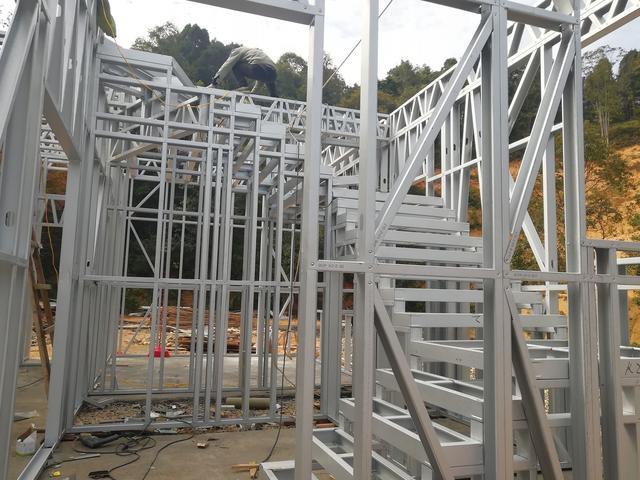 实拍·见证河源民宿酒坊轻钢别墅建造过程,值