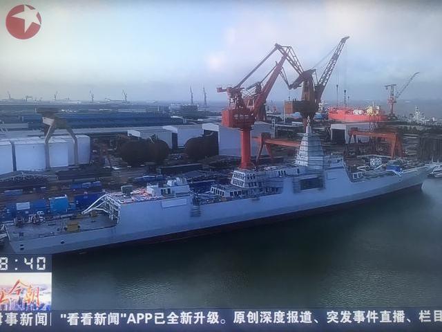 055大驱与052D中国两大战舰六条同框,试航下