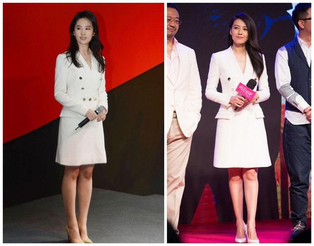 高圆圆和刘亦菲大撞衫,70后女神pk80后女神,谁赢了?