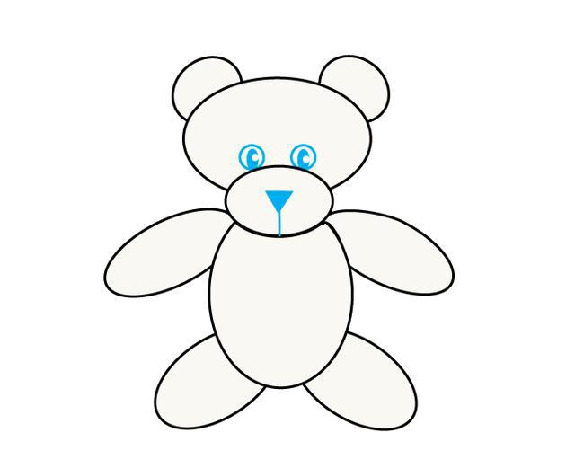 儿童简笔画:孩子们的卡通泰迪熊玩具,几个圆就能画出来?
