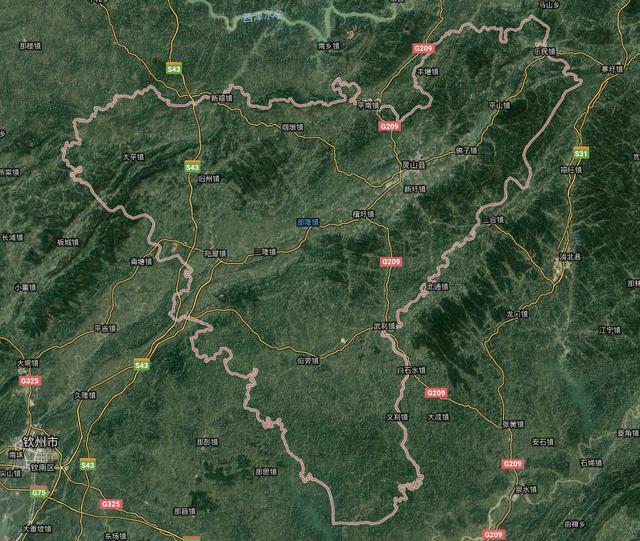 卫星图看广西这三个最有钱的县, 分别位于钦州