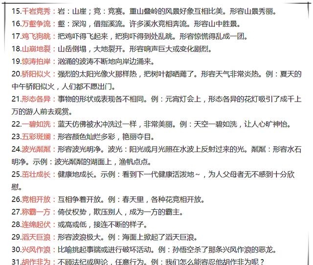 小学语文1-3年级:实用成语大全,打好孩子语文基