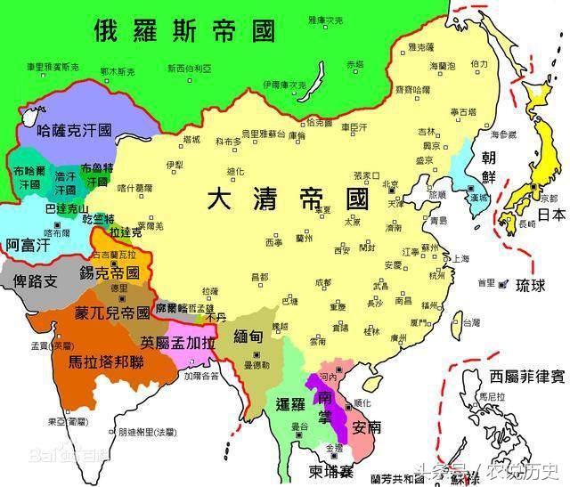 晚清疆域图