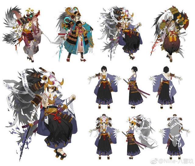 阴阳师画师八云玖微博分享部分式神概念设计图 大家一起来看看吧