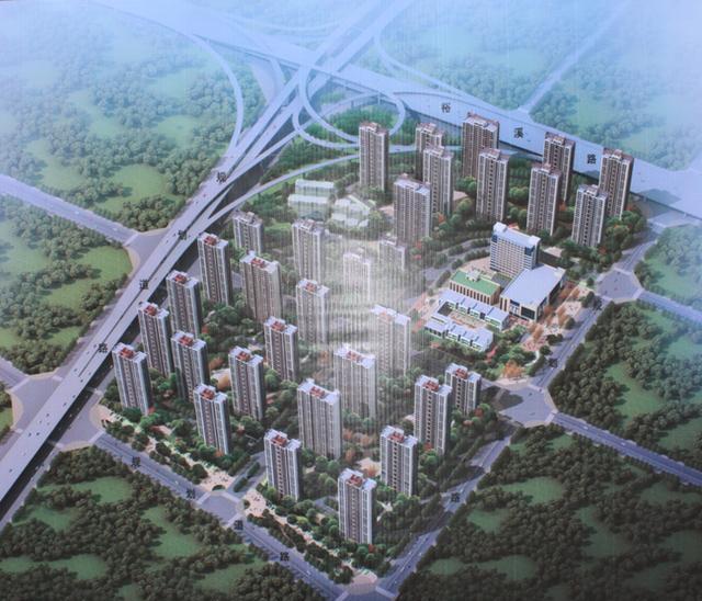 安徽合肥郎溪路南延进行中与裕溪路交叉口即将新建这个小区