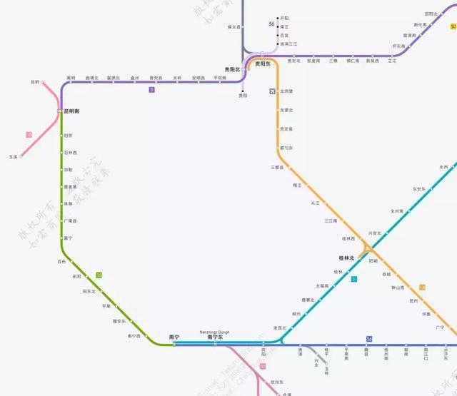 2018年全国高铁路线图,四纵四横将酿成八纵八