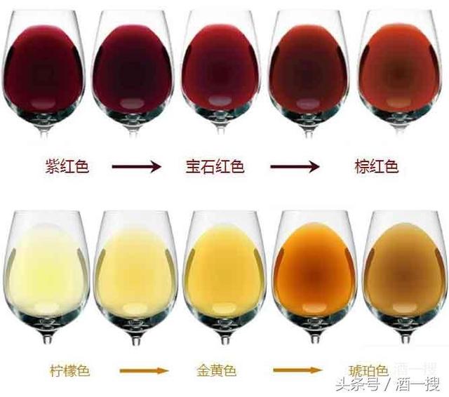 白葡萄酒则因为没有红色素,不存在颜色上的丢失.