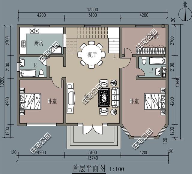 30万自建农村13x10米别墅,一种造型多种方案,哪种更适合你?