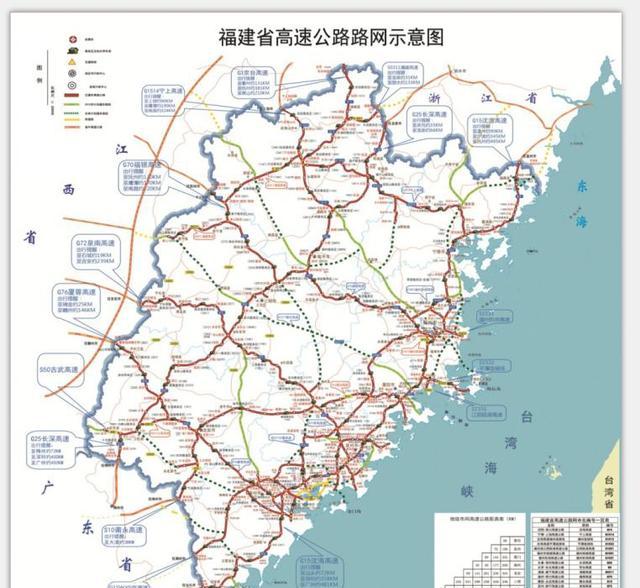 2018年福建省将建成的高速公路，以及续建的高速公路