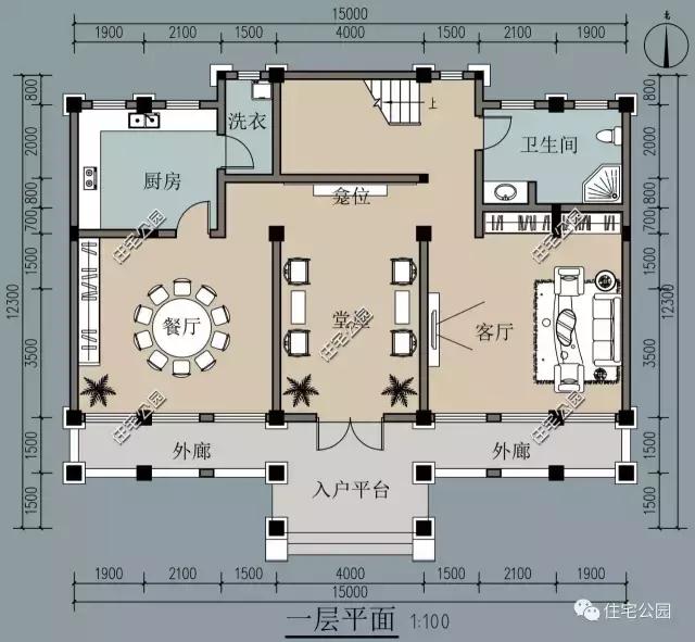 10套带堂屋农村别墅, 第2套最豪第1套建最多, 第4中式