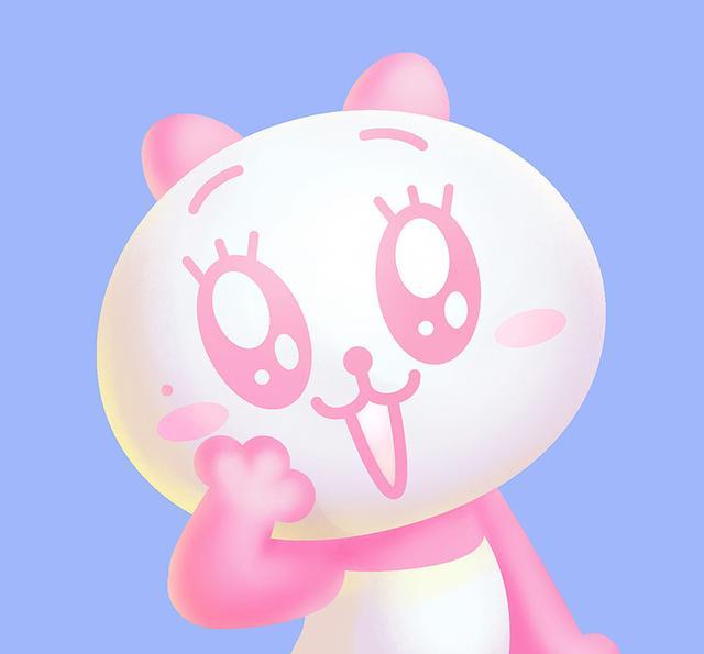 动漫头像:多彩糖果色可爱熊猫女孩头像