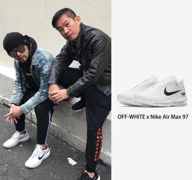 周杰伦牛仔外套加休闲裤搭配off-white x nike air max 97,既休闲又
