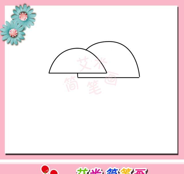 亲子绘画:用半圆形画出来的大树,很简单吧?