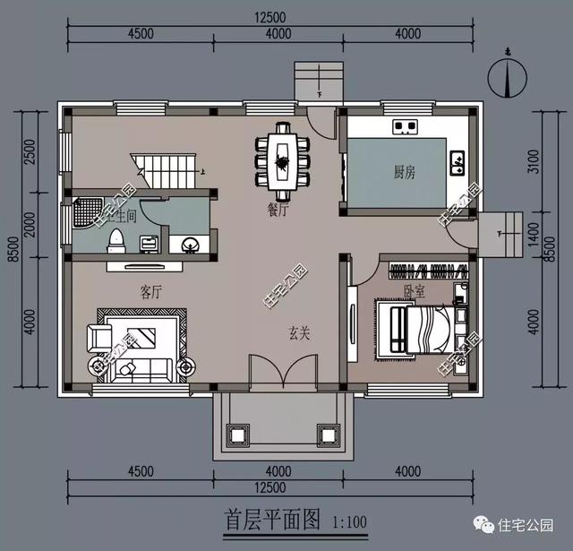 面宽8米造价13万起2018农村自建房这10套户型最适合咱老百姓