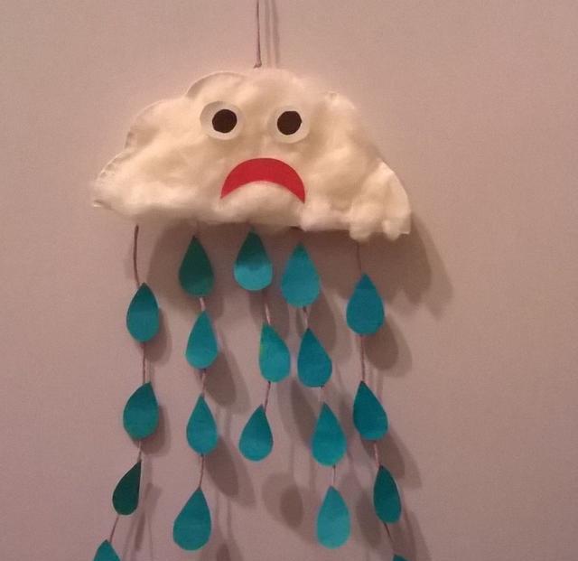美丽雨后的心情——云朵小雨滴(亲子手工)